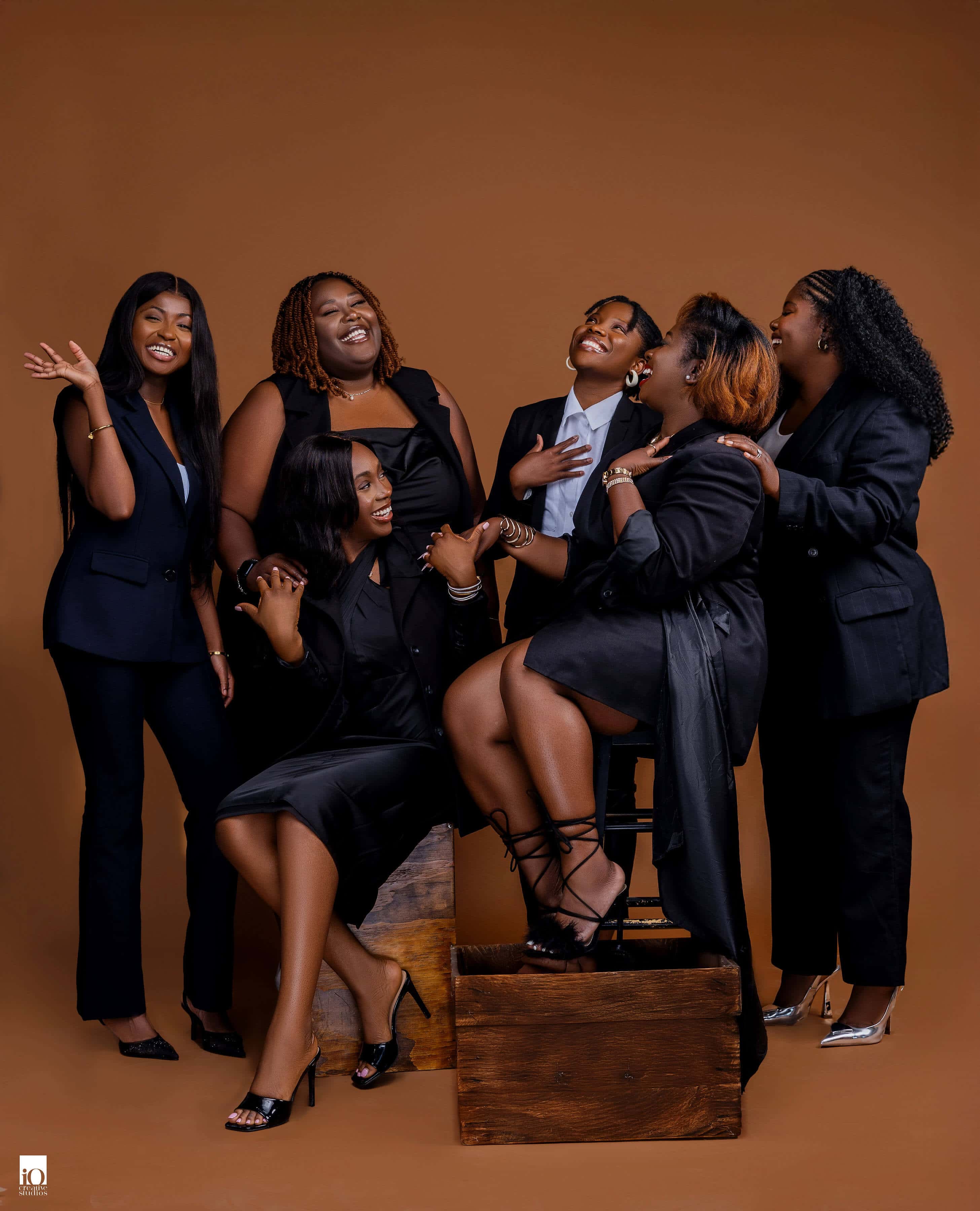 A group of empowered women standing together